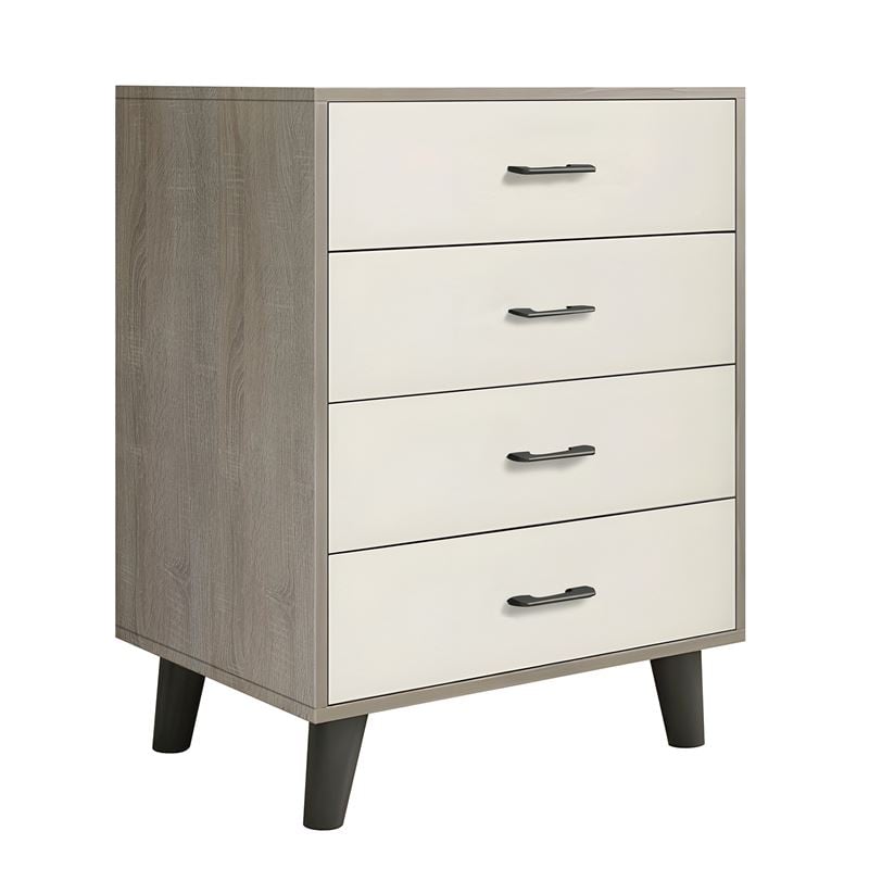 Συρταριέρα, με 4 Συρτάρια, Απόχρωση Sonoma-Άσπρο 1