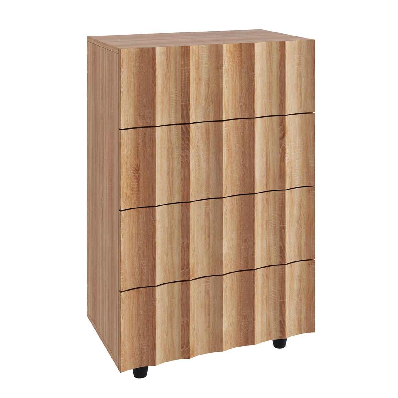 Συρταριέρα με 4 Συρτάρια, Απόχρωση Φυσικό 2