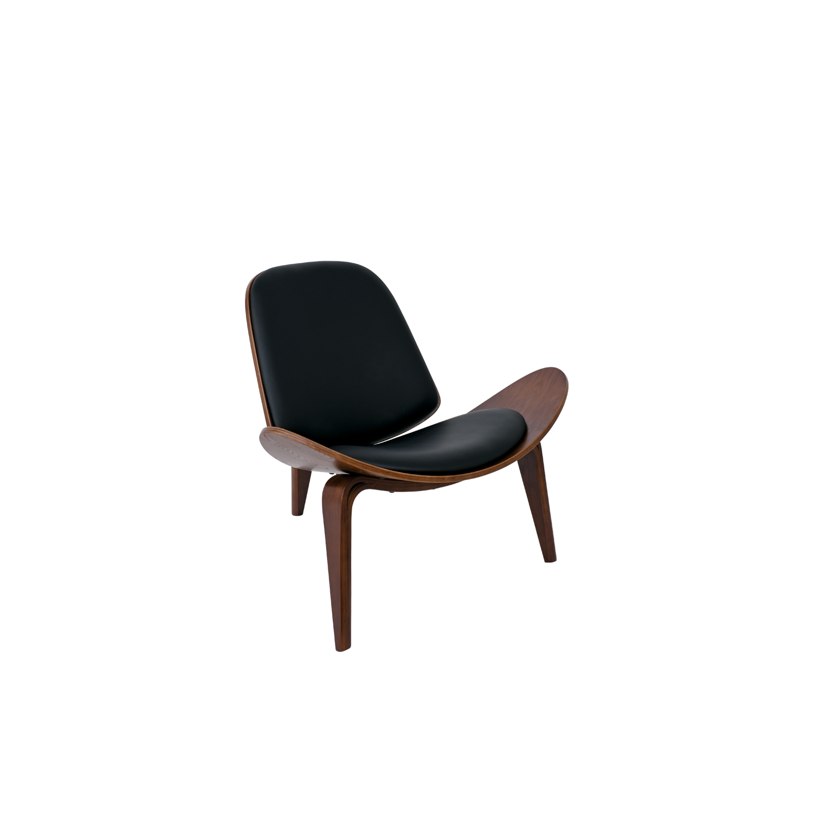 Πολυθρόνα Σαλονιού - Καθιστικού Καρυδί / Pu Μαύρο 2