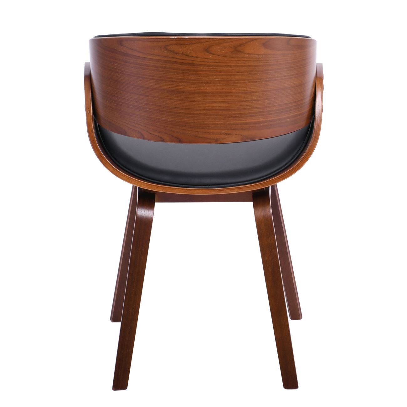 Πολυθρόνα Τραπεζαρίας Καρυδί, Pu Μαύρο 4