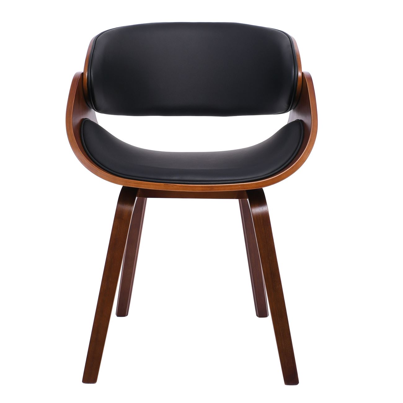 Πολυθρόνα Τραπεζαρίας Καρυδί, Pu Μαύρο 5