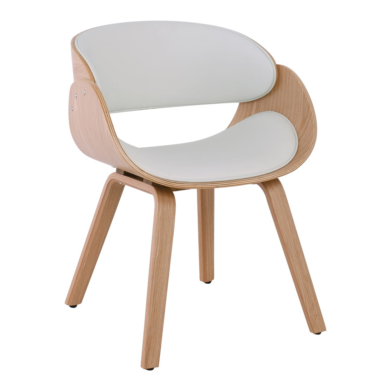 Πολυθρόνα-Pro Τραπεζαρίας, Φυσικό, Pu Άσπρο 2