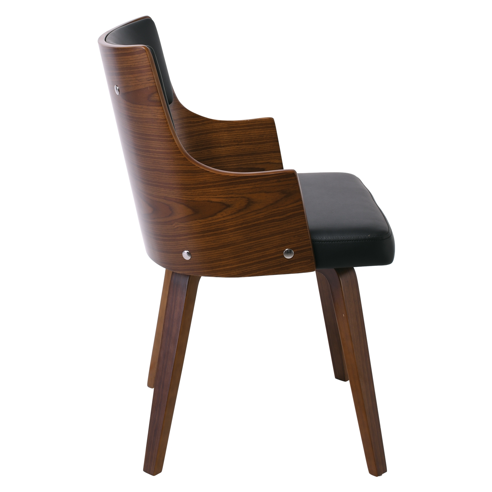 Πολυθρόνα Καρυδί - Pu Μαύρο 4