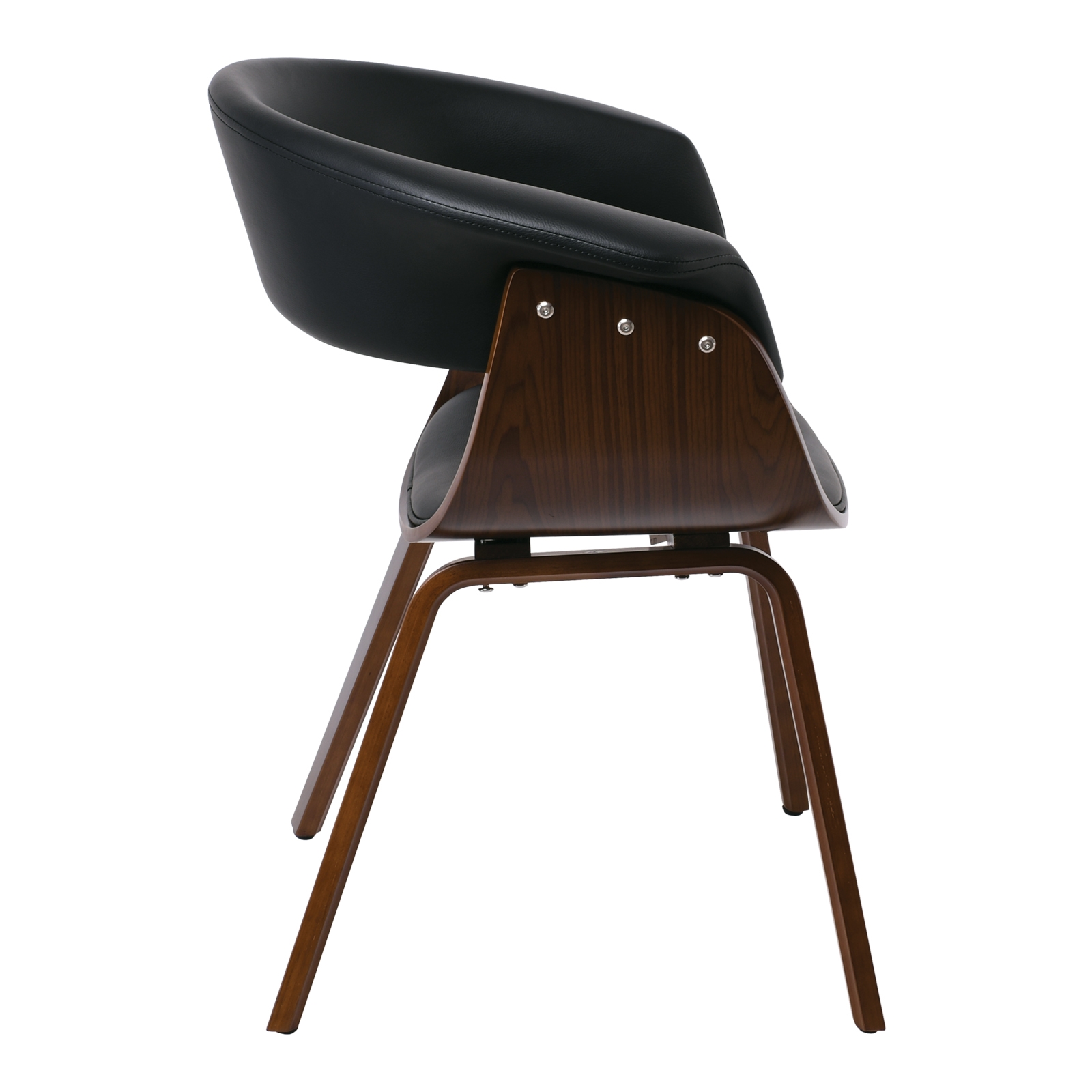 Πολυθρόνα Καρυδί - Pu Μαύρο 4