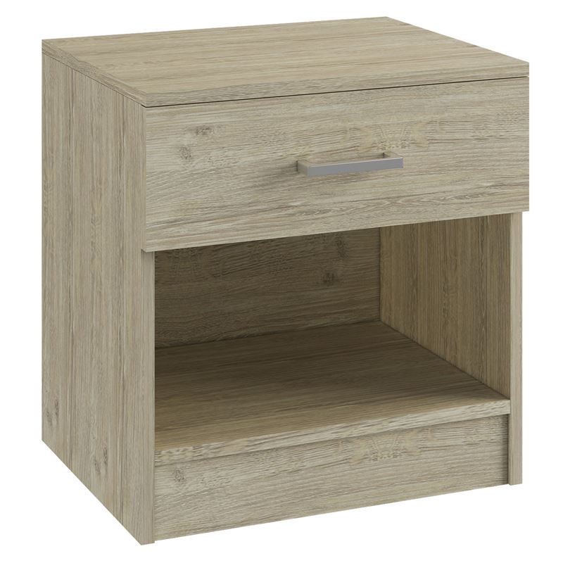 Κομοδίνο με 1 Συρτάρι, Απόχρωση Sonoma 1