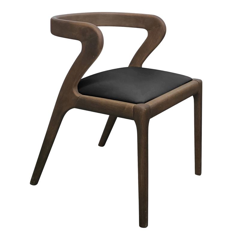 Καρέκλα Τραπεζαρίας, Απόχρωση Καρυδί, Pu Μαύρο 1