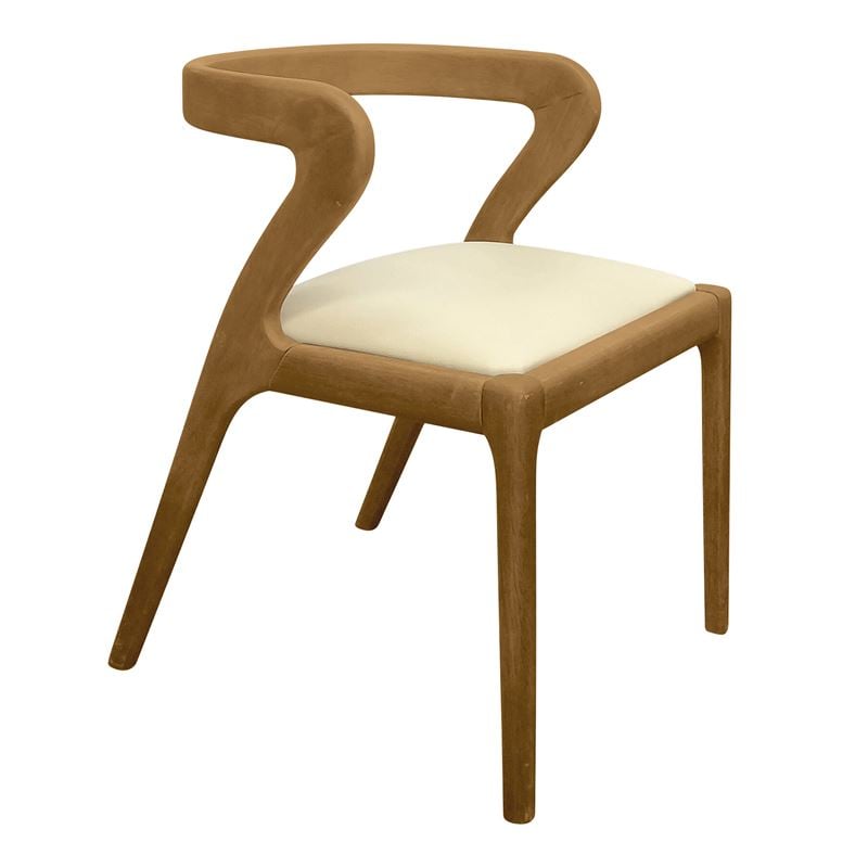 Καρέκλα Τραπεζαρίας, Απόχρωση Φυσικό, Pu Εκρού 1