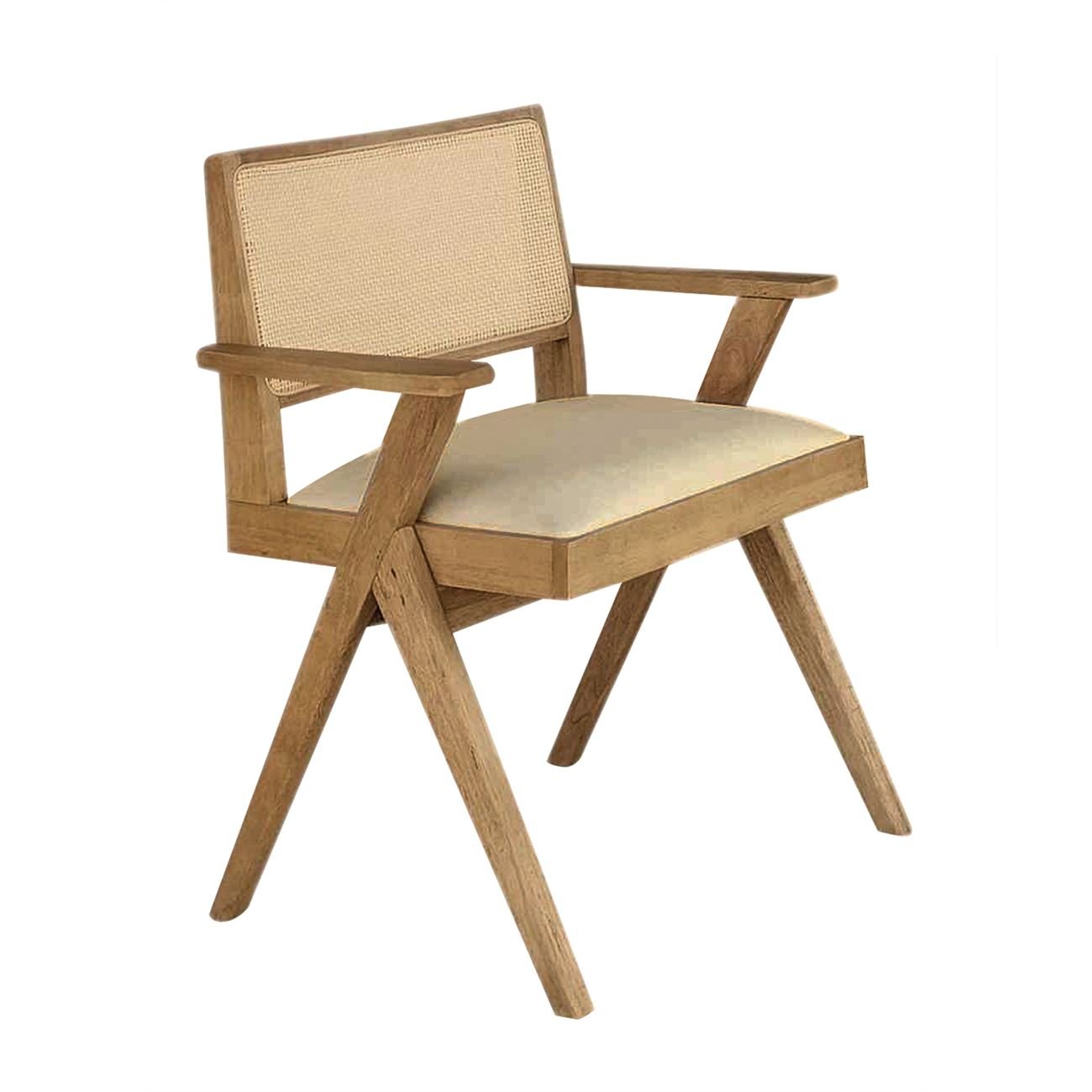 Πολυθρόνα Τραπεζαρίας, Απόχρωση Φυσικό, Ύφασμα Sand Beige 2