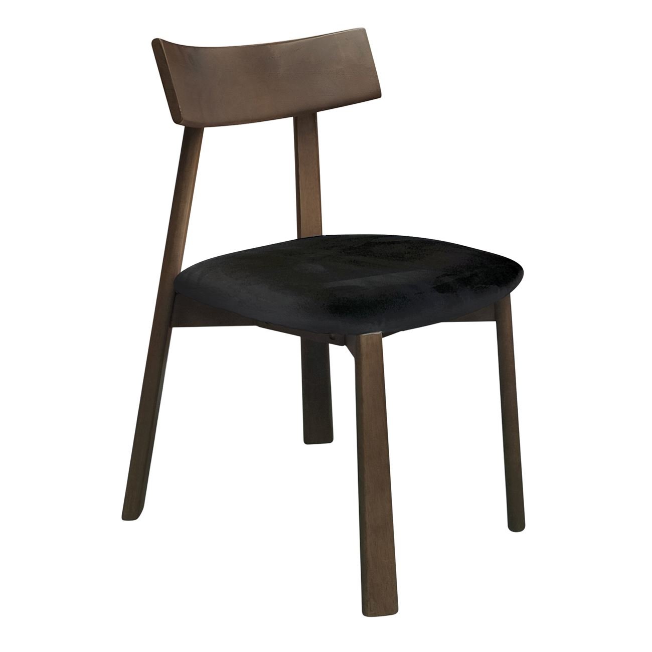 Καρέκλα Τραπεζαρίας, Απόχρωση Καρυδί, Pu Μαύρο 2