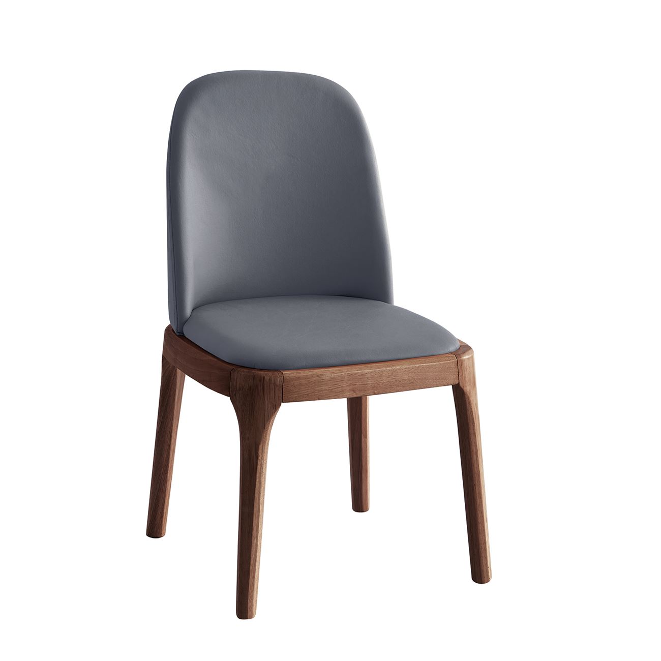 Καρέκλα Τραπεζαρίας- Κουζίνας, Απόχρωση Καρυδί, Pu Ανθρακί 2