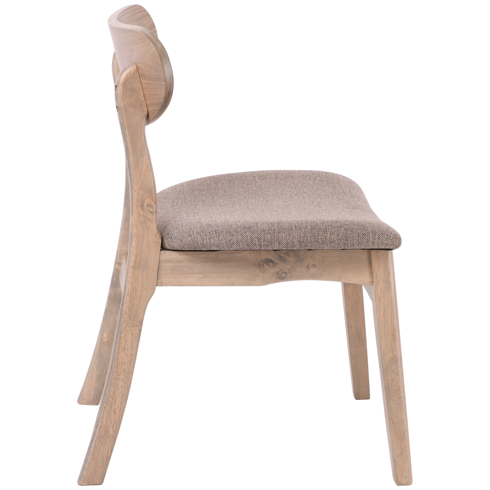 Καρέκλα Τραπεζαρίας Κουζίνας Smoke Beech Ύφασμα Καφέ 4