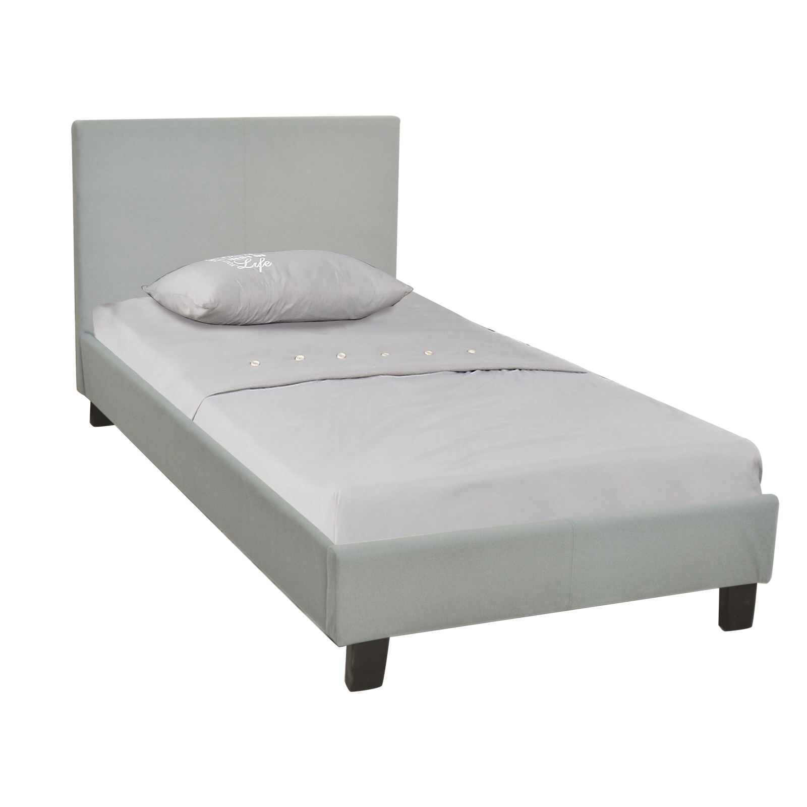 Κρεβάτι Μονό Ύφασμα Grey Stone 2