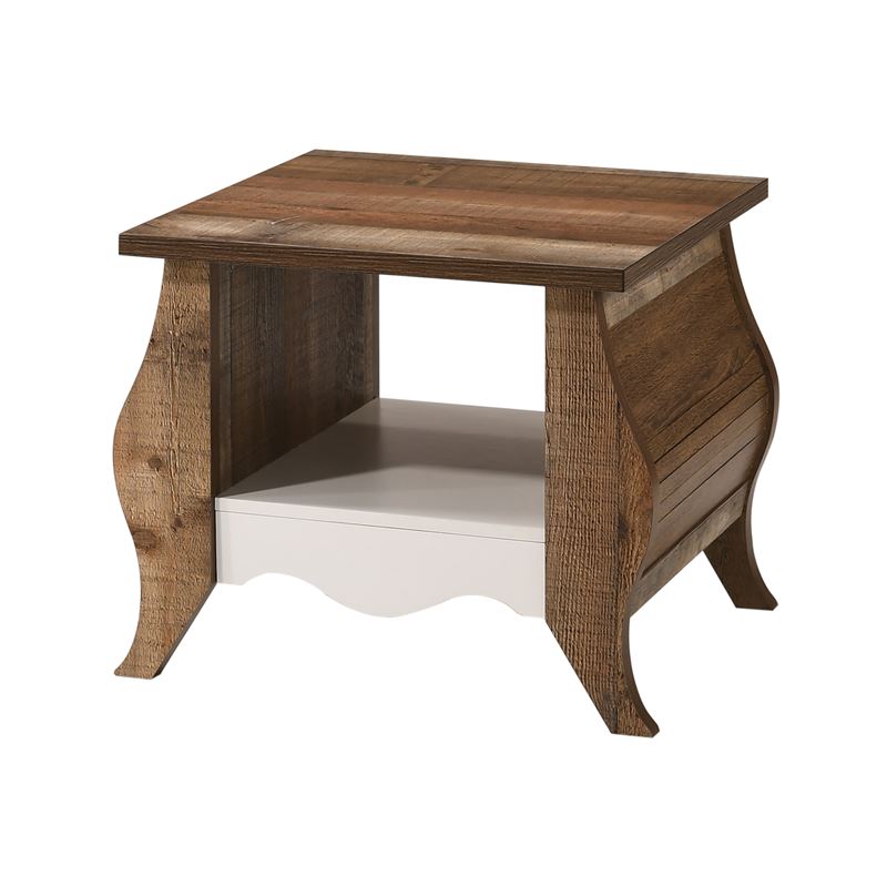 SCARLET Τραπεζάκι Σαλονιού Καθιστικού, Απόχρωση Antique Oak - Άσπρο 1