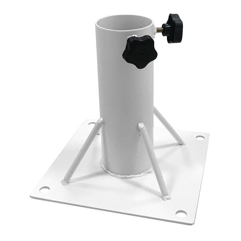 ΒΑΣΗ Ομπρέλας Ψάθινης Εδάφους Μέταλλο Άσπρο 1