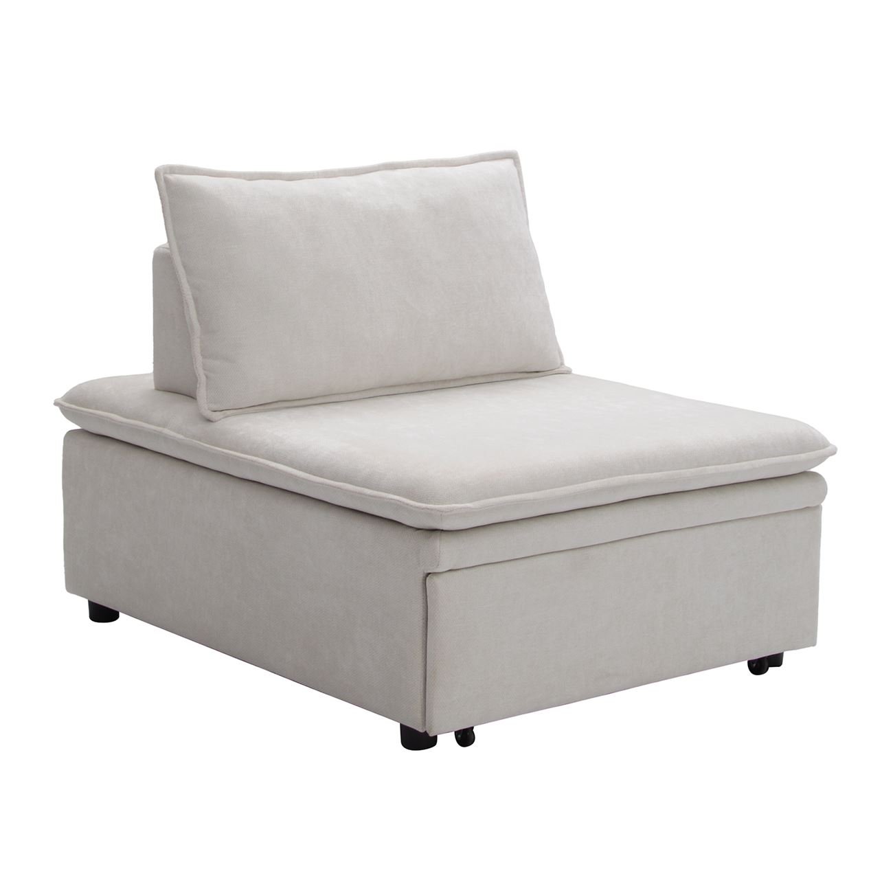 Πολυθρόνα (Καρέκλα) - Κρεβάτι, Σαλονιού-Καθιστικού, Ύφασμα Μπεζ 2