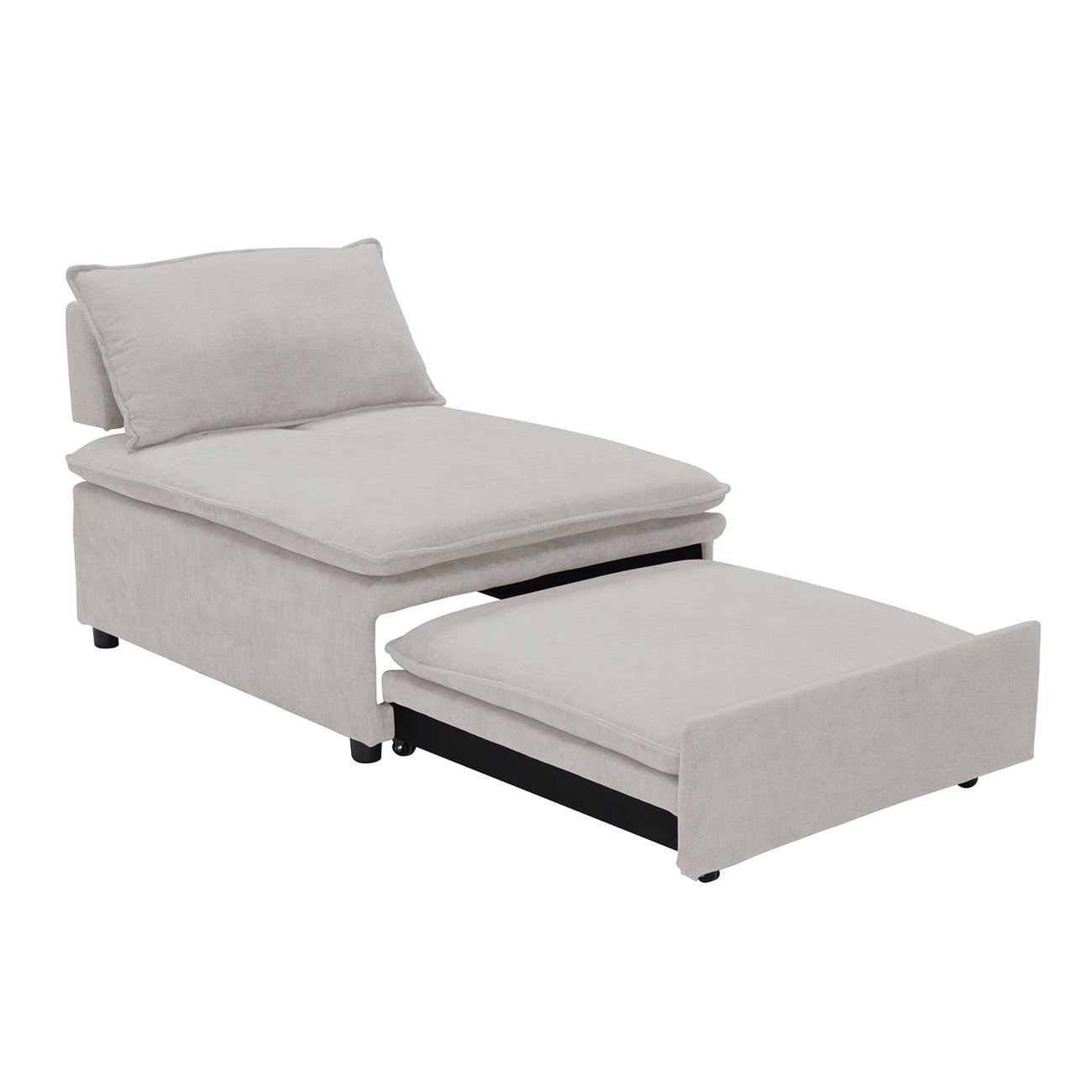 Πολυθρόνα (Καρέκλα) - Κρεβάτι, Σαλονιού-Καθιστικού, Ύφασμα Μπεζ 3