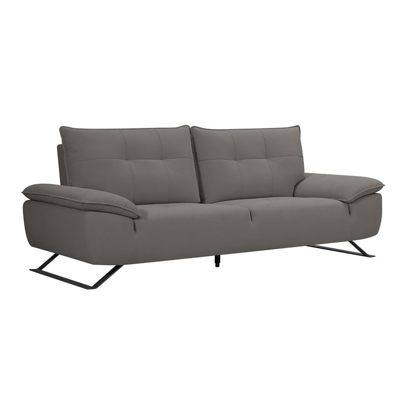 Καναπές 3-θέσιος Σαλονιού - Καθιστικού, Ύφασμα Γκρι, Μεταφερόμενη πλάτη 1