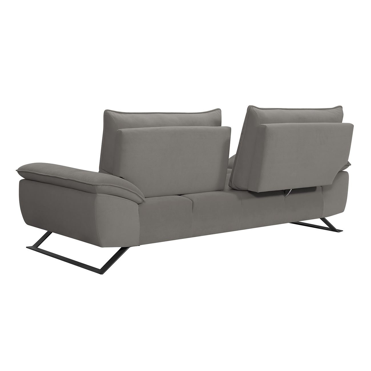 Καναπές 3-θέσιος Σαλονιού - Καθιστικού, Ύφασμα Γκρι, Μεταφερόμενη πλάτη 4