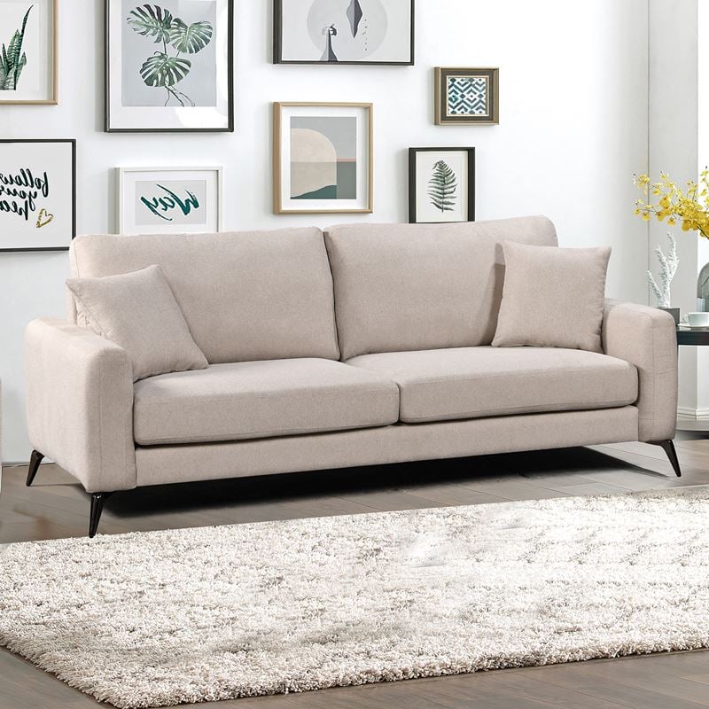 Kαναπές 3Θέσιος Σαλονιού- Καθιστικού, Ύφασμα Μπεζ 1