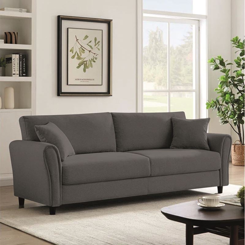 Καναπές 3-θέσιος Σαλονιού - Καθιστικού, Ύφασμα Γκρι 1