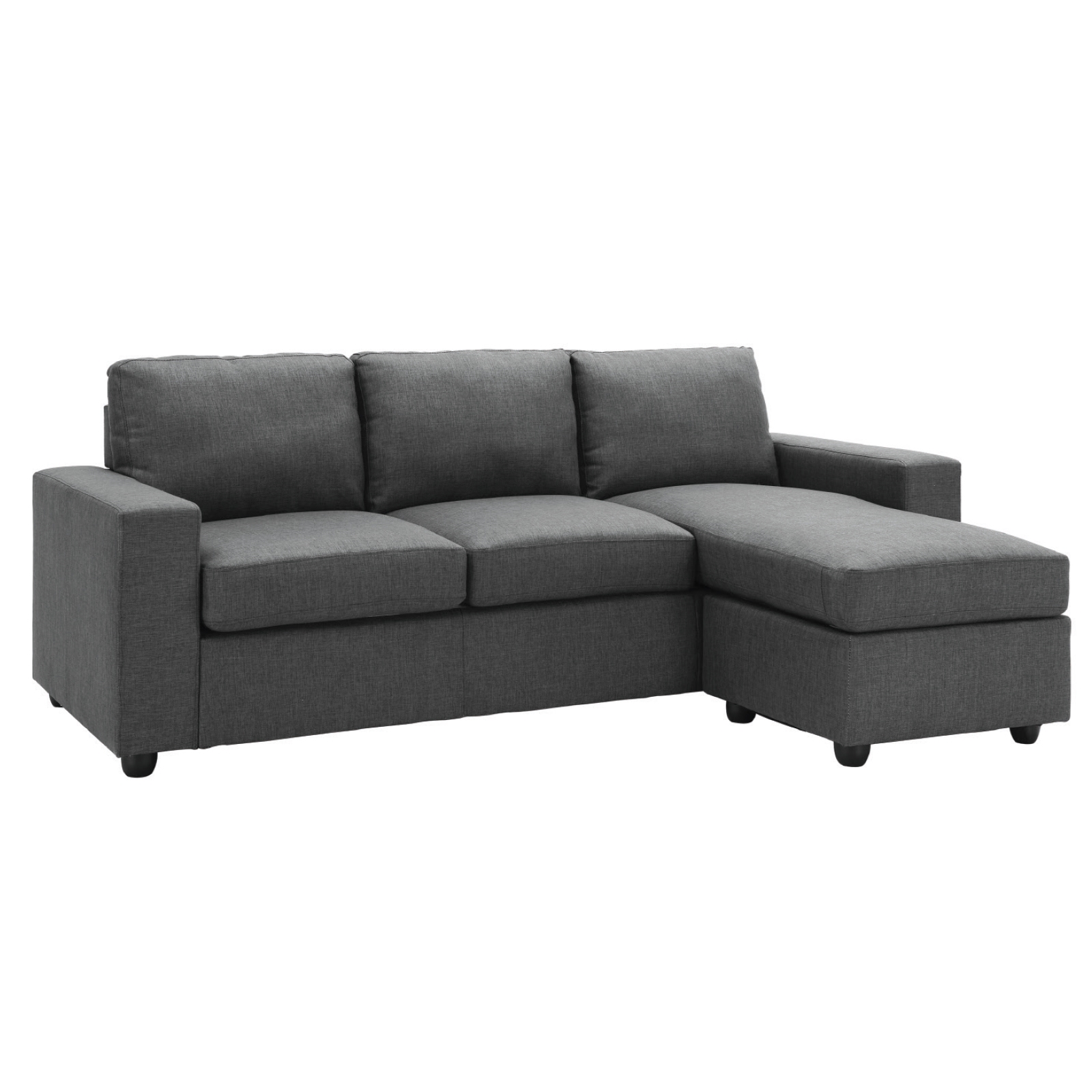 Καναπές Σαλονιού - Καθιστικού Γωνία Αναστρέψιμος / Ύφασμα Σκούρο Γκρι 2