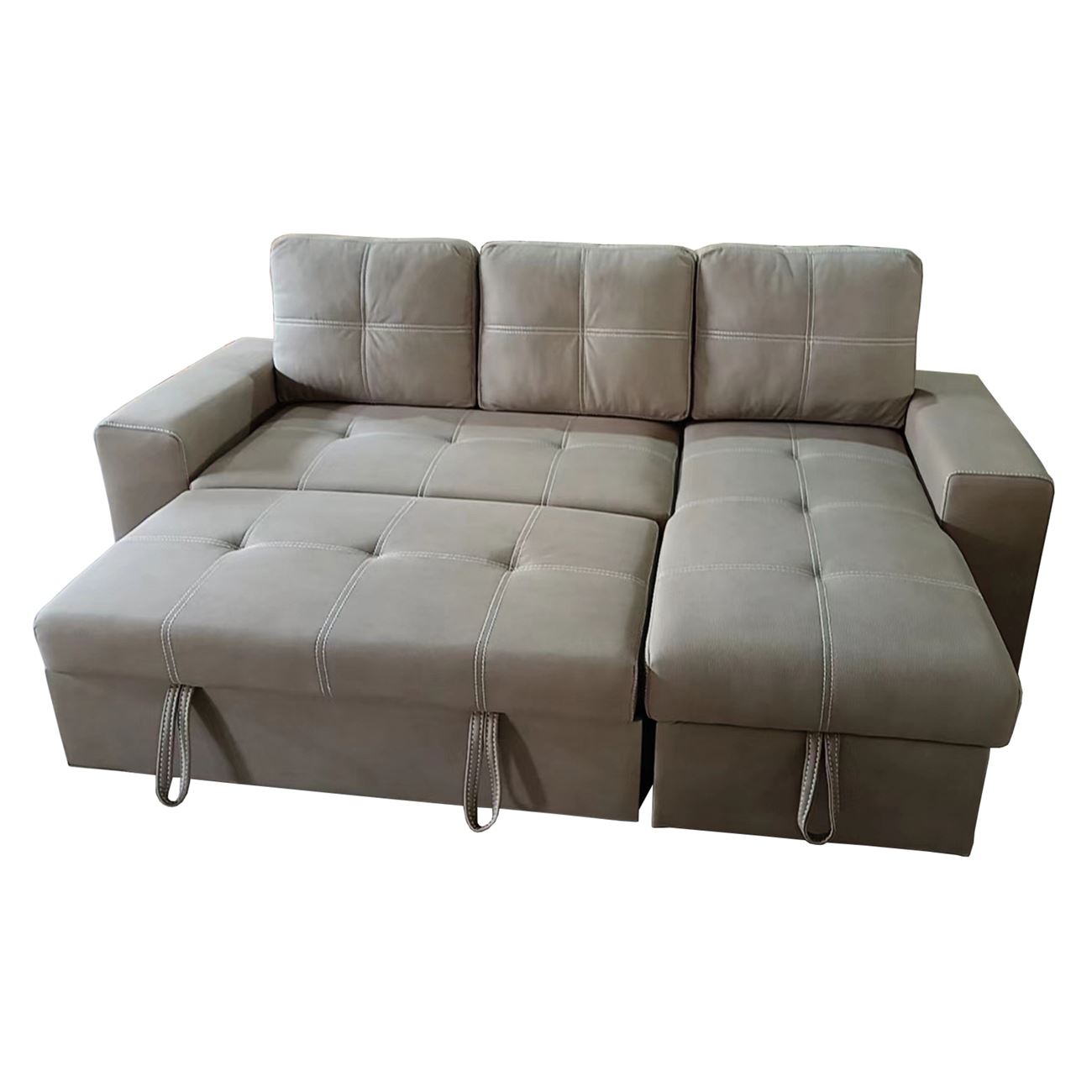 Καναπές Κρεβάτι Γωνία Αναστρέψιμη με Αποθηκευτικό Χώρο, Cappuccino 4