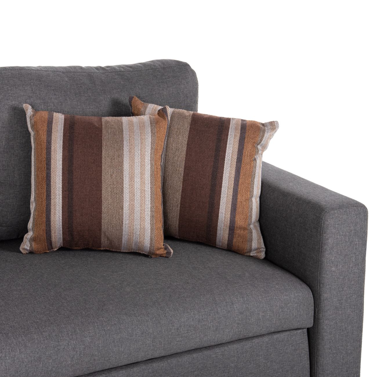 Καναπές - Κρεβάτι Γωνία Αναστρέψιμη με Χώρο Αποθήκευσης, Ύφασμα Γκρι 6