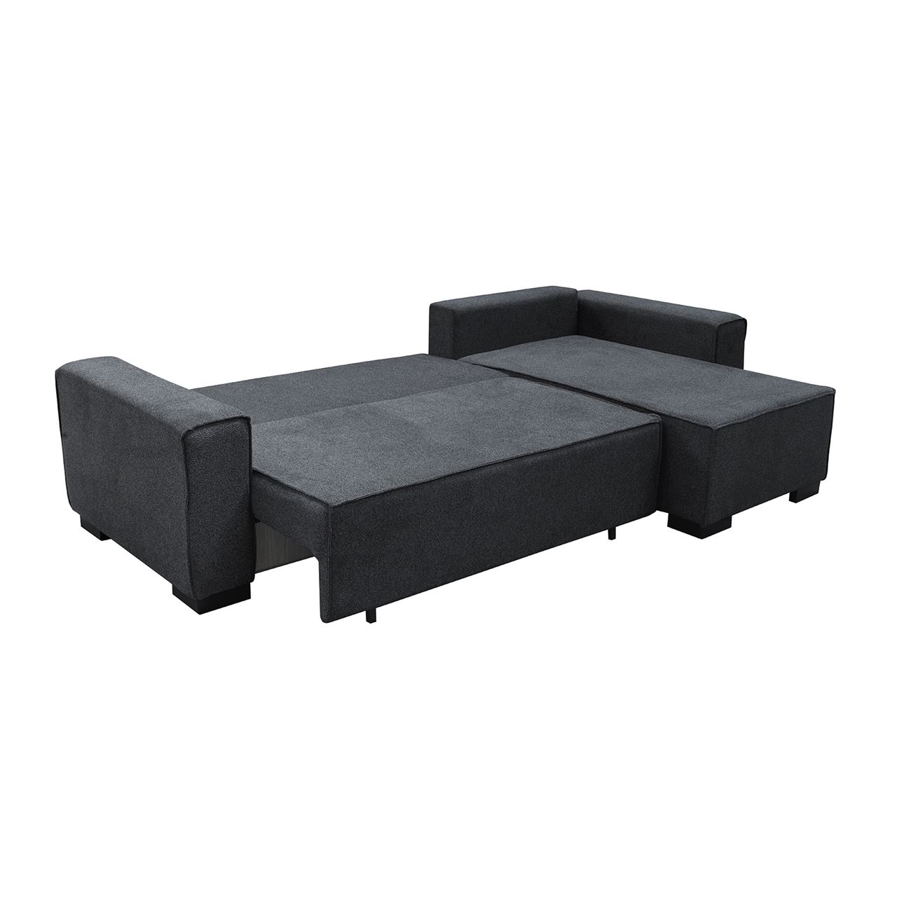 Καναπές - Κρεβάτι Αριστερή Γωνία, Ύφασμα Ανθρακί 4