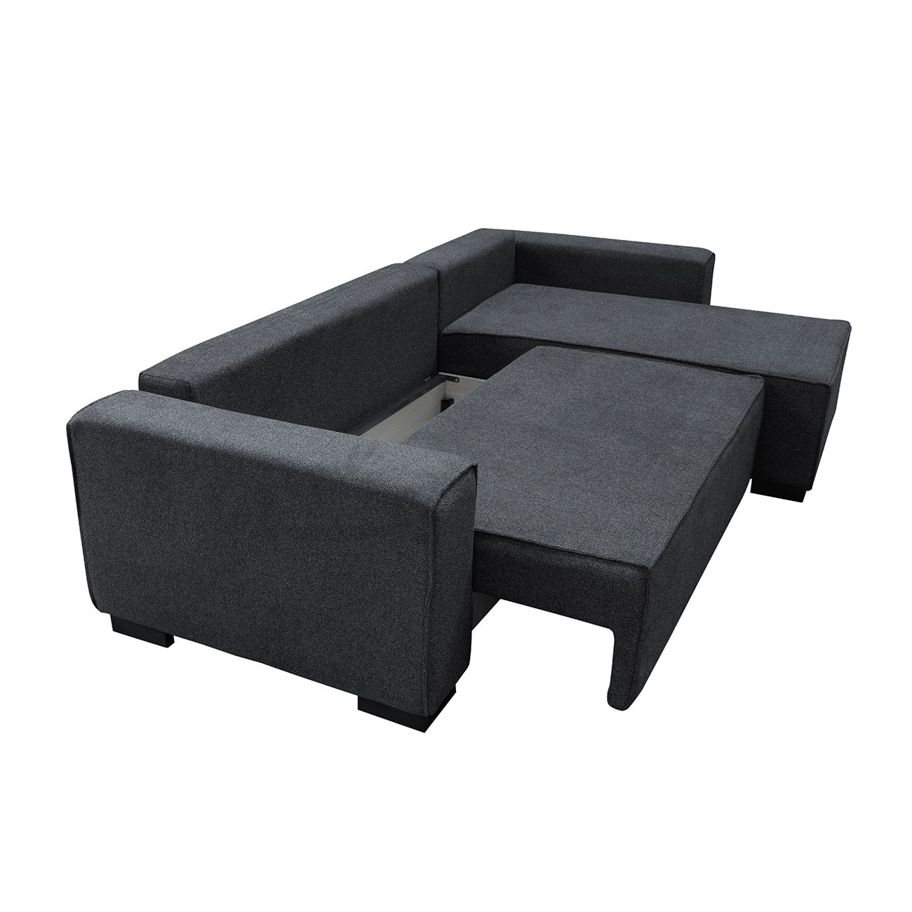 Καναπές - Κρεβάτι Αριστερή Γωνία, Ύφασμα Ανθρακί 5