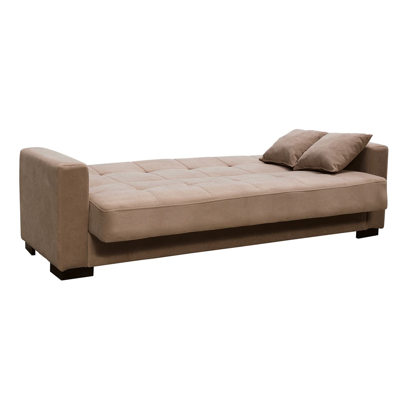 Καναπές – Κρεβάτι με Αποθηκευτικό Χώρο, 3Θέσιος Ύφασμα Καφέ 5