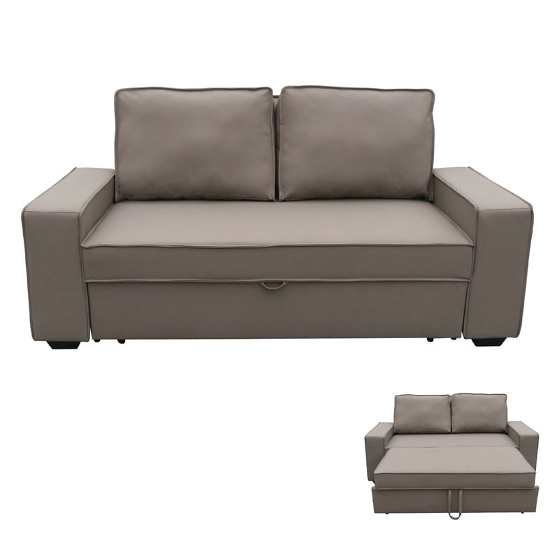 Καναπές - Κρεβάτι Σαλονιού - Καθιστικού  Nabuk Καφέ Mocha 1