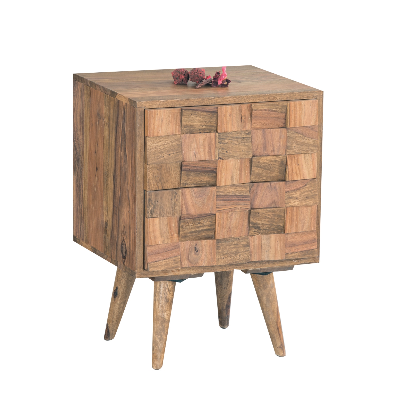 Κομοδίνο Ξύλο Ακακία Φυσικό 2