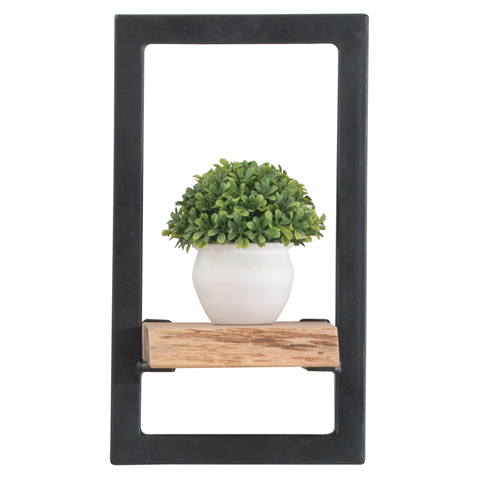 Frame Ράφι / Μέταλλο Μαύρο - Ξύλο Ακακία Φυσικό 2