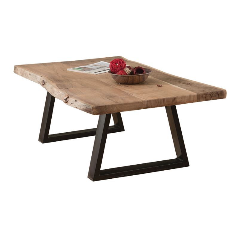 Τραπεζάκι Σαλονιού - Καθιστικού / Μέταλλο Μαύρο - Ξύλο Ακακία Φυσικό 1