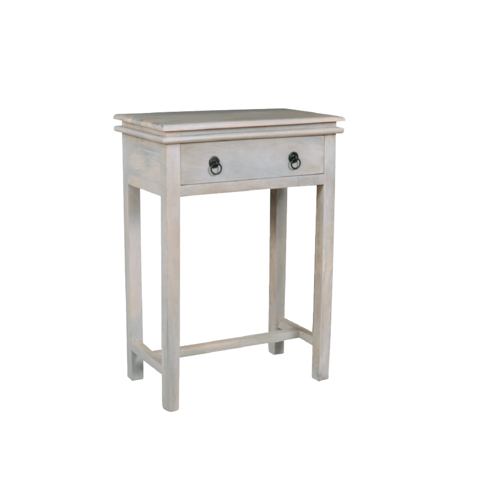 Έπιπλο Κονσόλα 1 Συρτάρι / Ξύλο Mango Antique Άσπρο 2