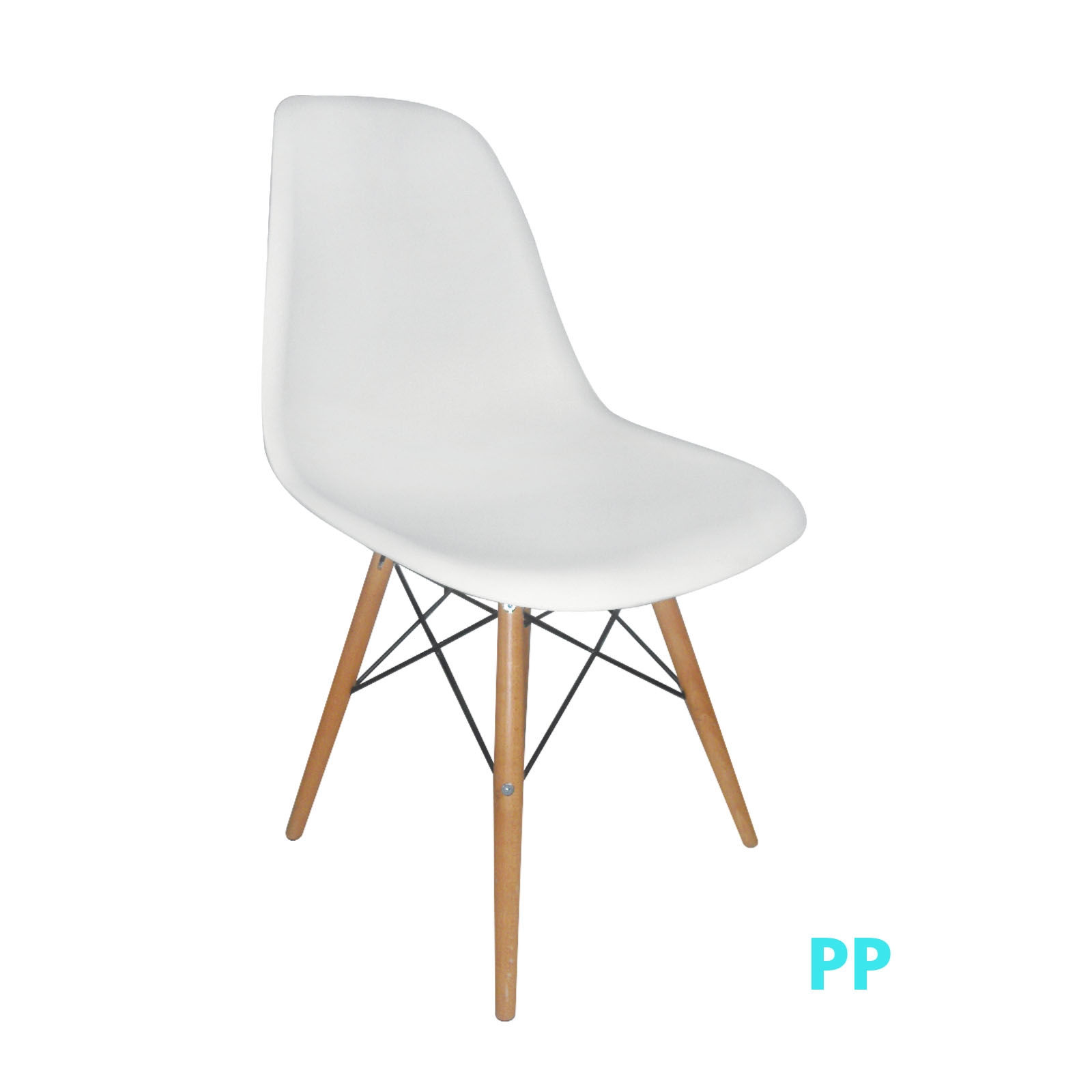 Wood Καρέκλα Ξύλο - PP Άσπρο - Pro 2