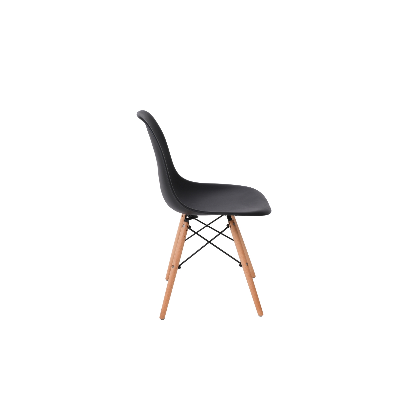 Kαρέκλα Τραπεζαρίας Κουζίνας Ξύλο - PP Μαύρο 3