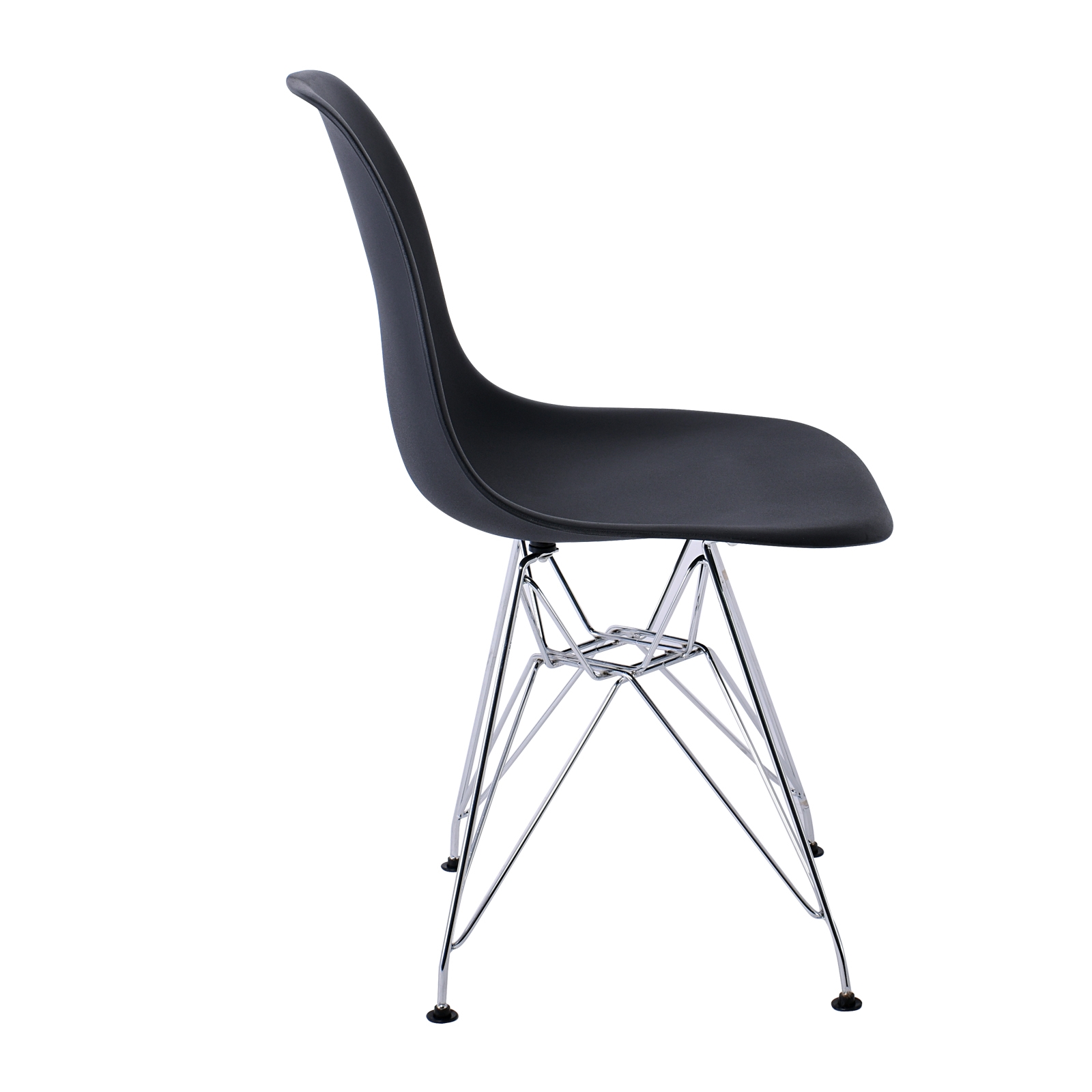 Καρέκλα Tραπεζαρίας Κουζίνας Μέταλλο Χρώμιο - PP Μαύρο 3