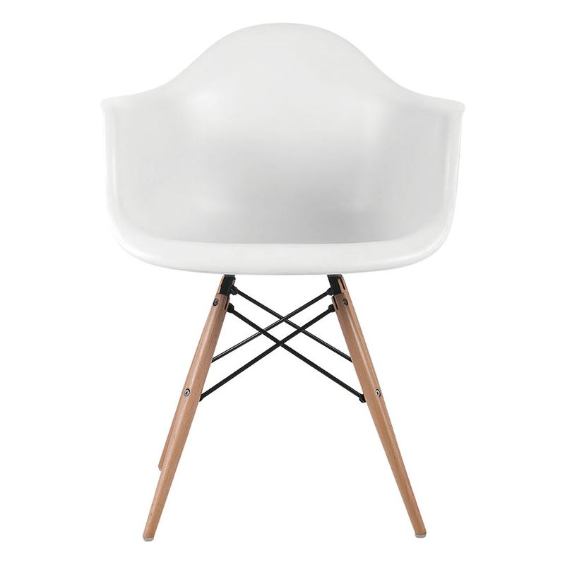 Πολυθρόνα Τραπεζαρίας Ξύλο - PP Άσπρο 1