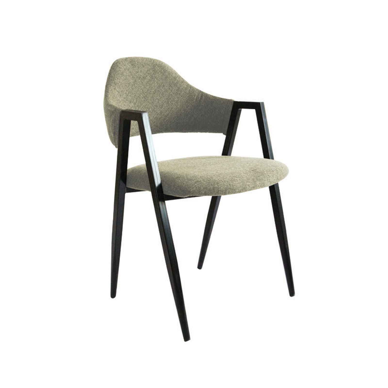 Πολυθρόνα Μέταλλο Βαφή Μαύρο - Ύφασμα Μπεζ 2