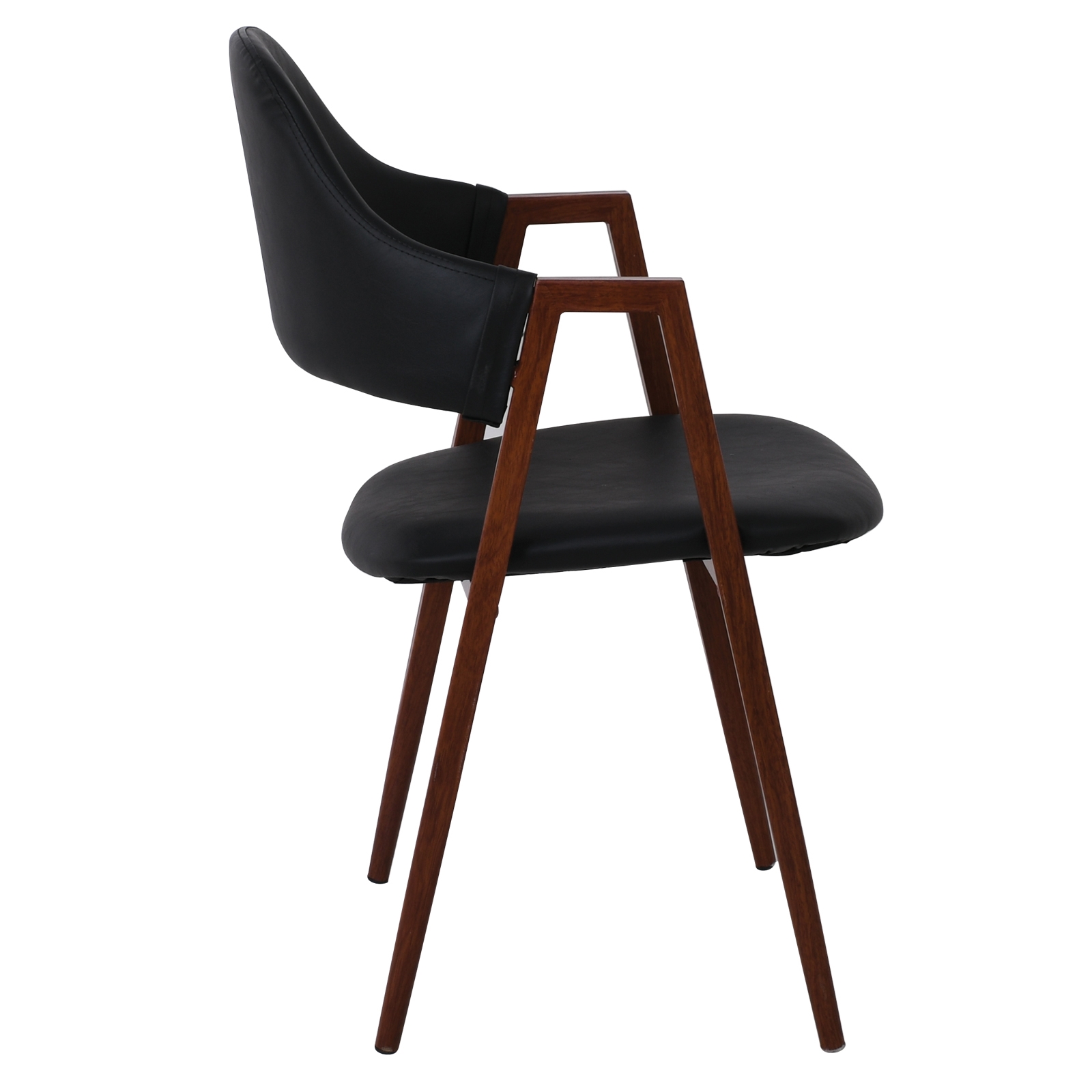 Πολυθρόνα Μέταλλο Βαφή Καρυδί  - Pu Μαύρο 5