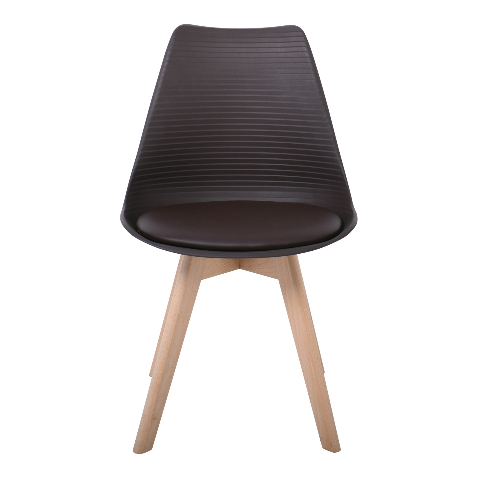 Καρέκλα Ξύλινο Πόδι / PP Καφέ 3