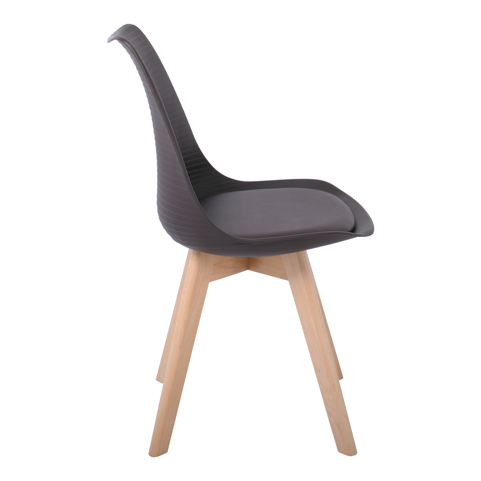 Καρέκλα Ξύλινο Πόδι / PP Καφέ 4