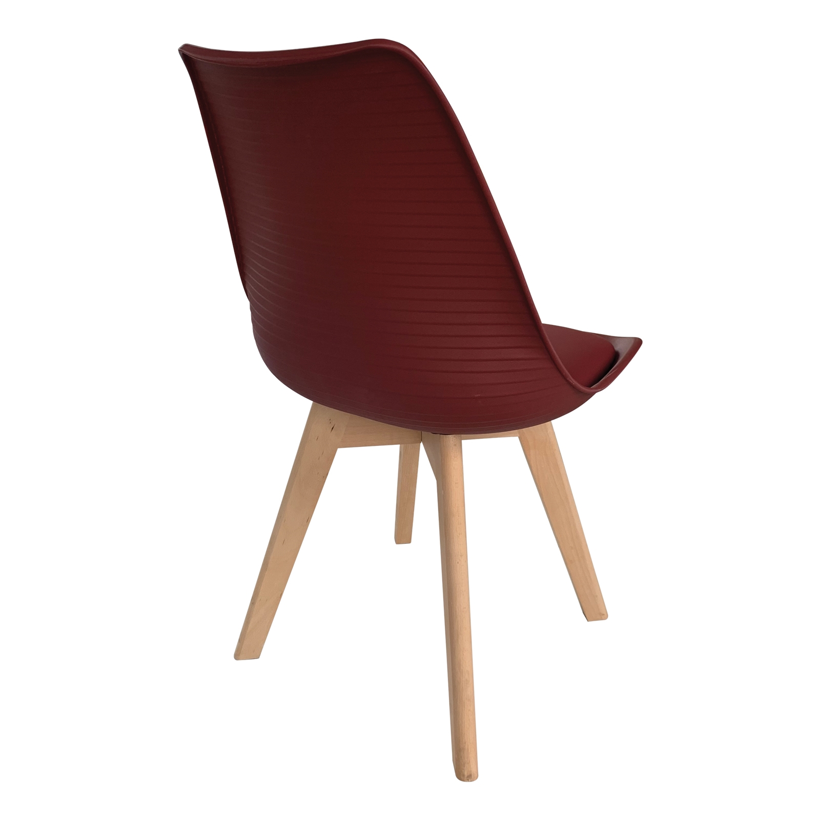 Καρέκλα Ξύλινο Πόδι / PP Μπορντώ 3