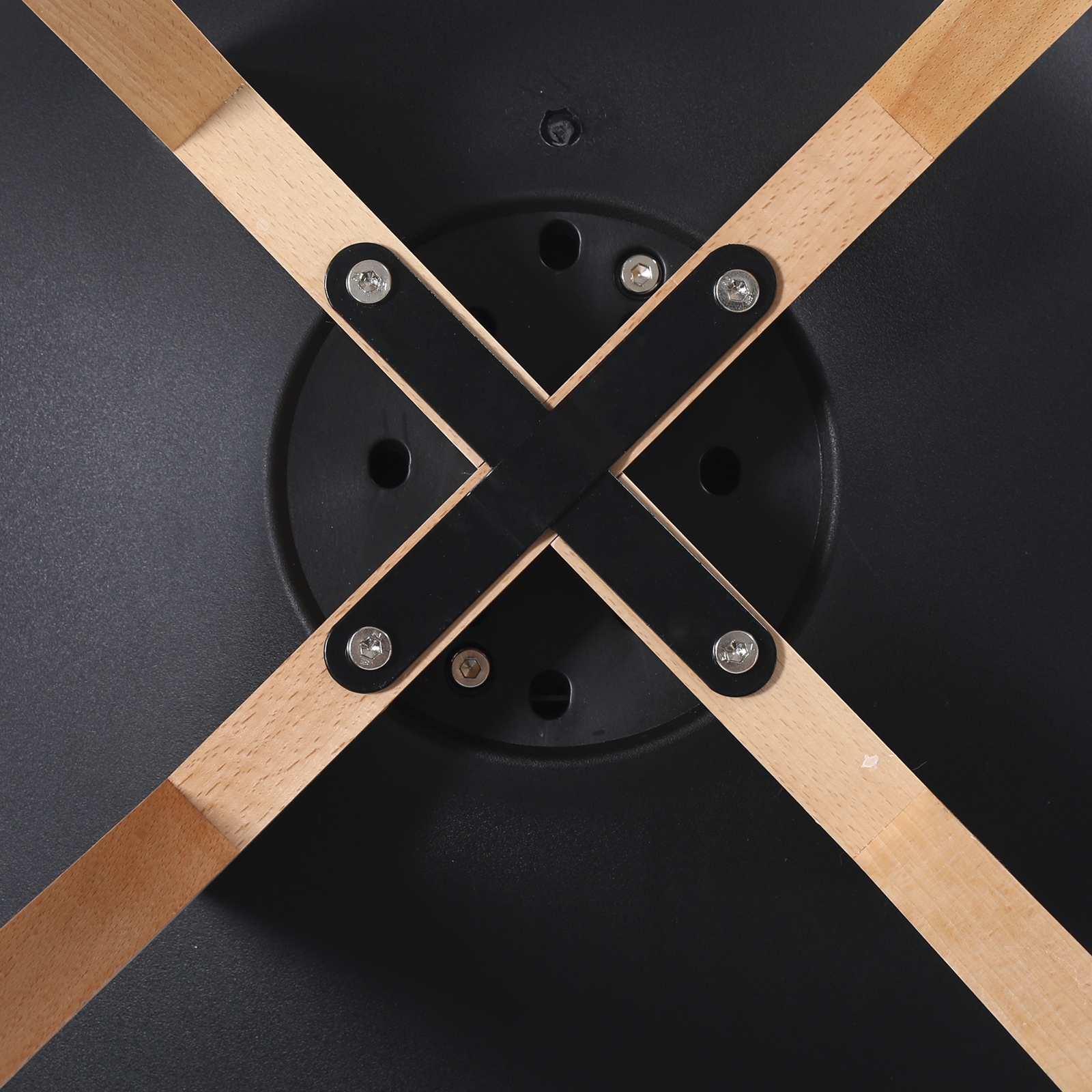 Καρέκλα Τραπεζαρίας Κουζίνας Metal Cross Ξύλο / ΡΡ Μαύρο - Αμοντάριστη Ταπετσαρία 5