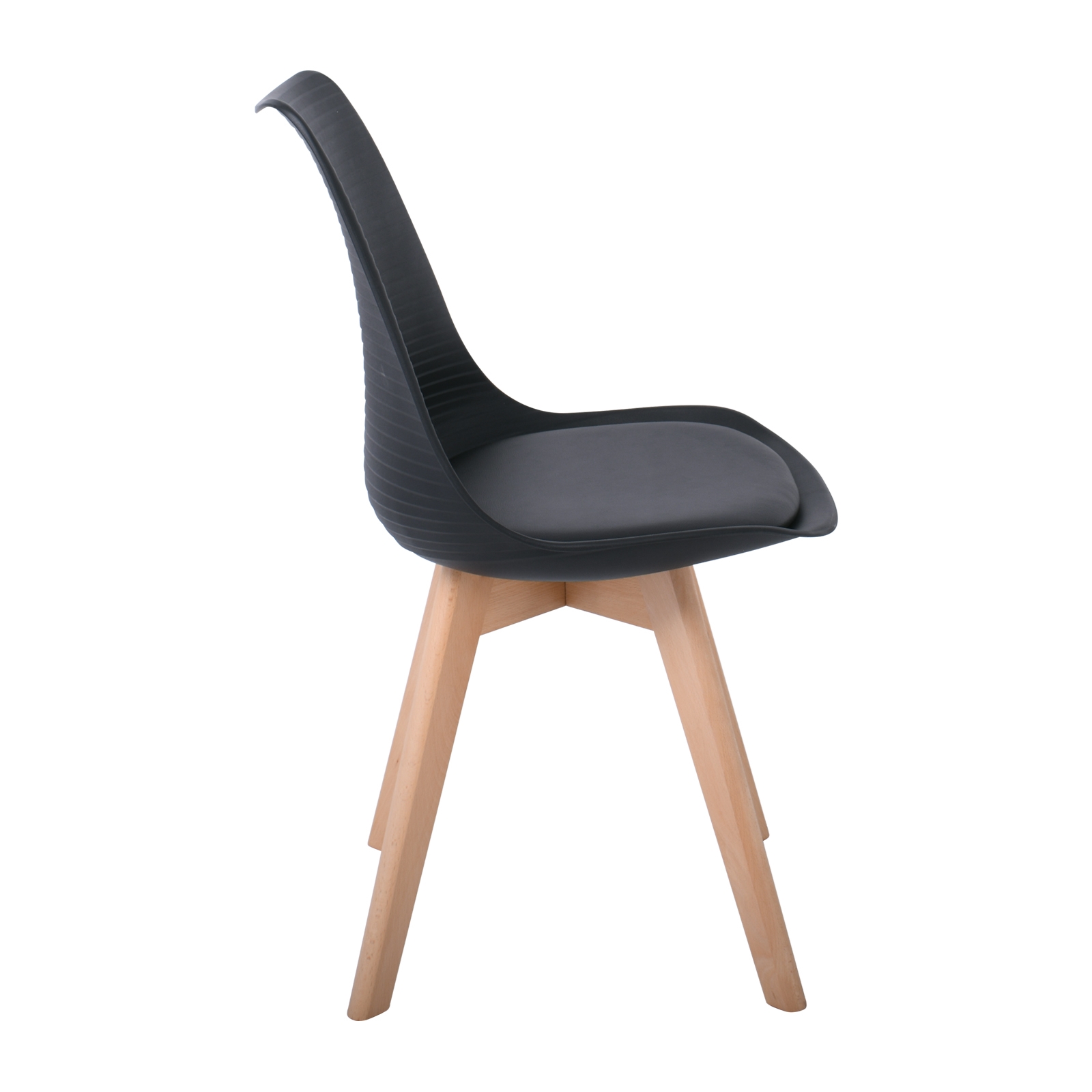 Καρέκλα Ξύλινο Πόδι / PP Μαύρο 4
