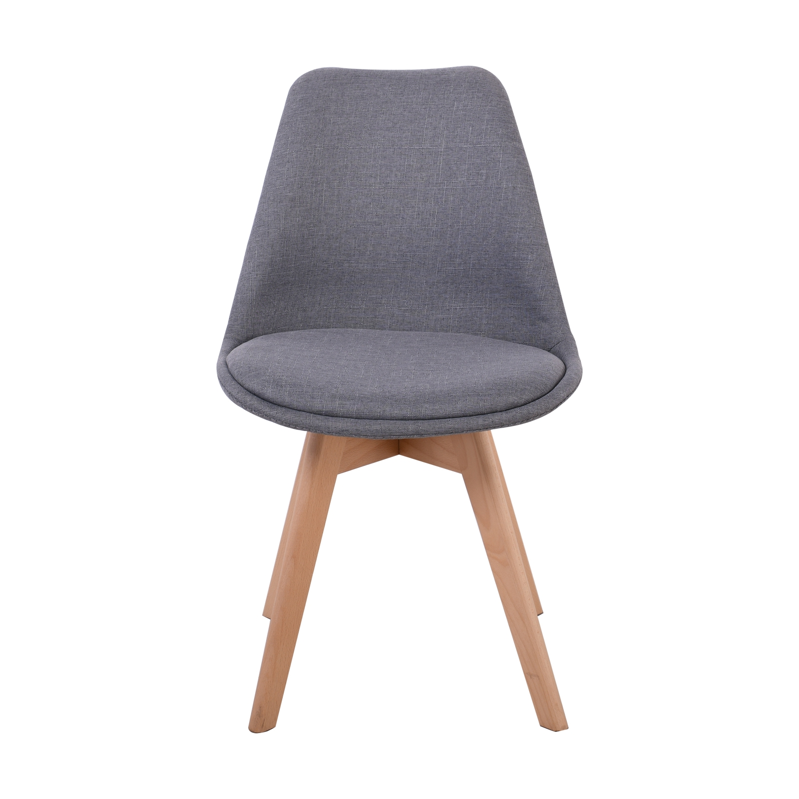 Καρέκλα Ξύλο / Ύφασμα Γκρι - Μονταρισμένη Ταπετσαρία 3