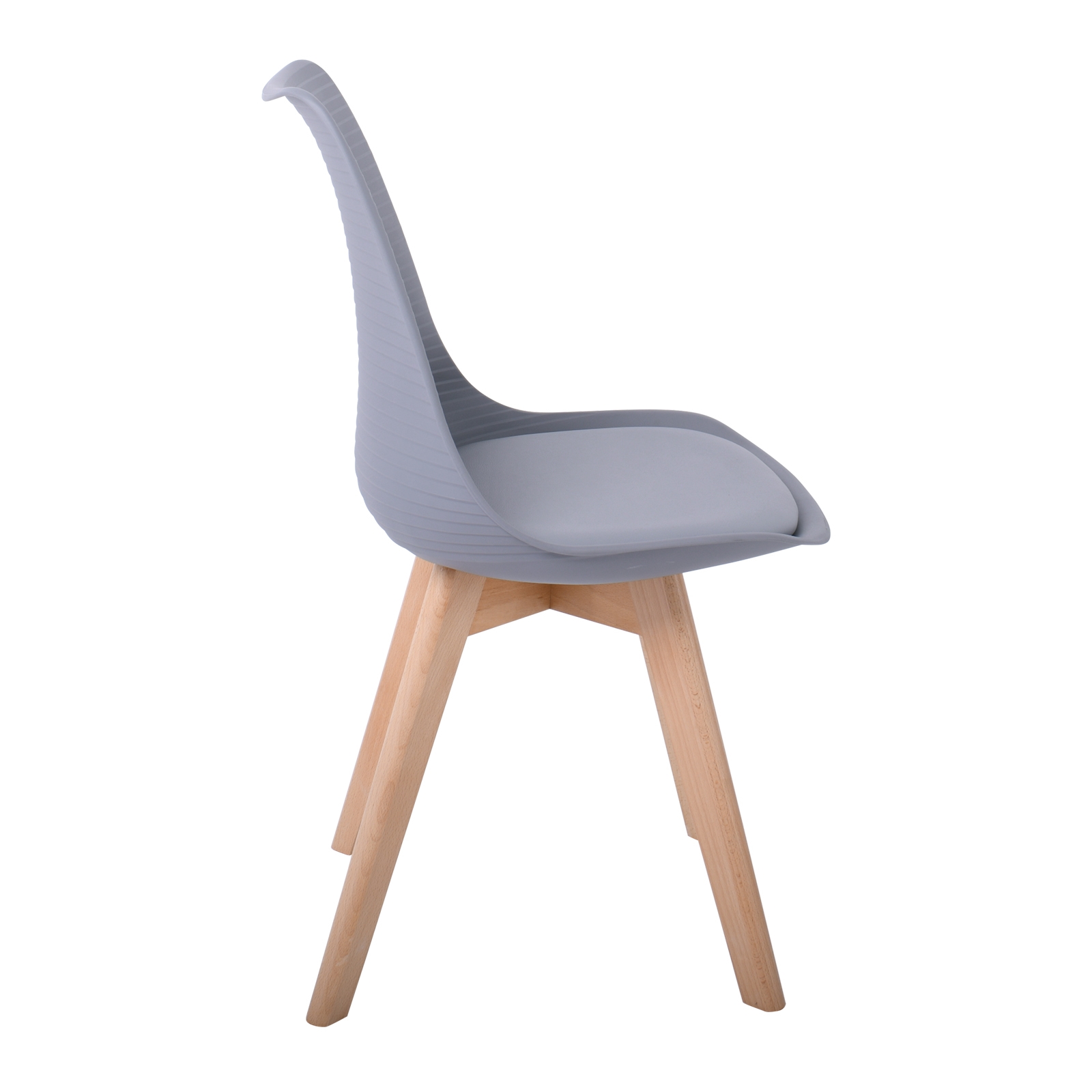 Καρέκλα Ξύλινο Πόδι / PP Γκρι 4