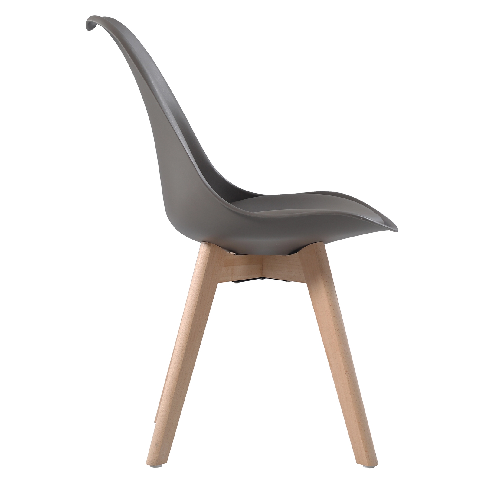 Καρέκλα Τραπεζαρίας Metal Cross Ξύλο / PP Sand Beige - Αμοντάριστη Ταπετσαρία 3