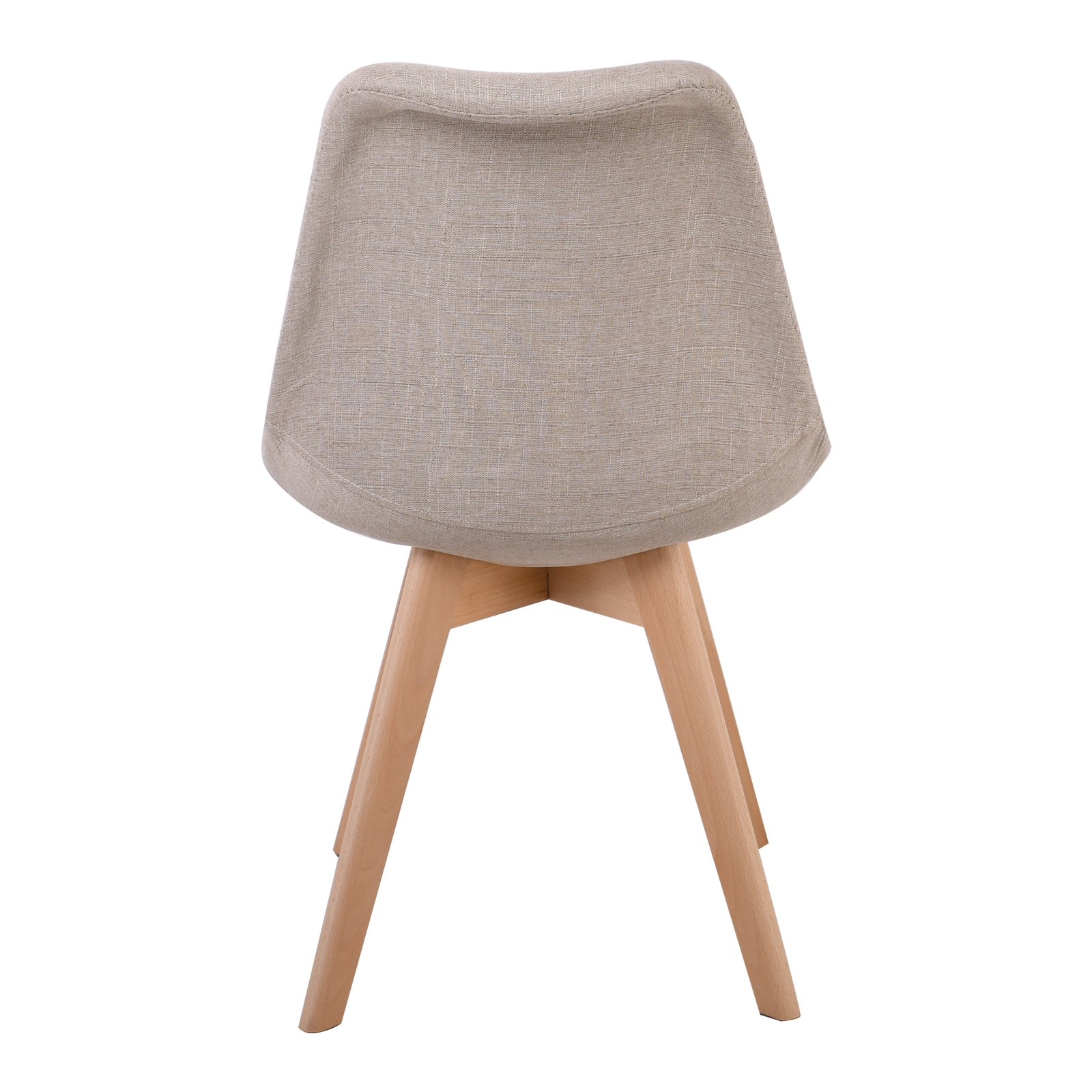 Καρέκλα Ξύλο / Ύφασμα Μπεζ - Μονταρισμένη Ταπετσαρία 5
